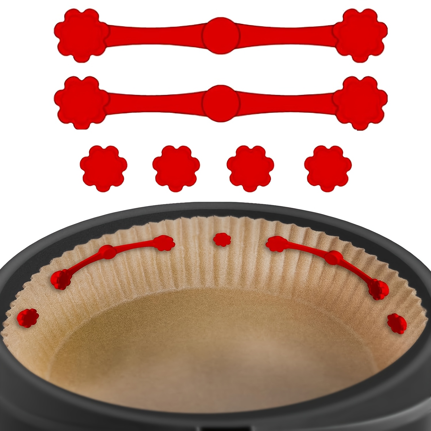 Kitchen Paper For Baking - 1/2Set Air Fryer Magnet Silicone Buckle