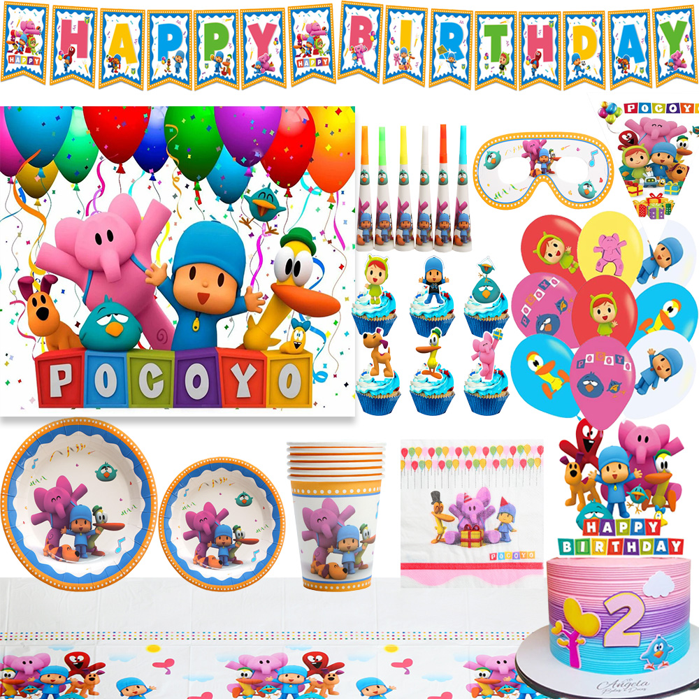 Cake Board Round - Blue&Pocoyoing Birthday Party Tableware Decoration Cartoon
