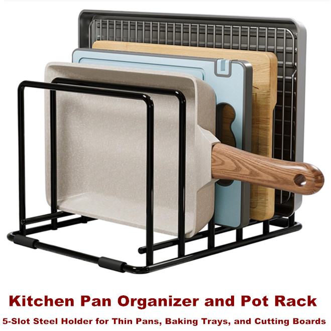 Kitchen Cabinet Baking Organizer - Steel Kitchen Cabinet Organizer Cookware Holder