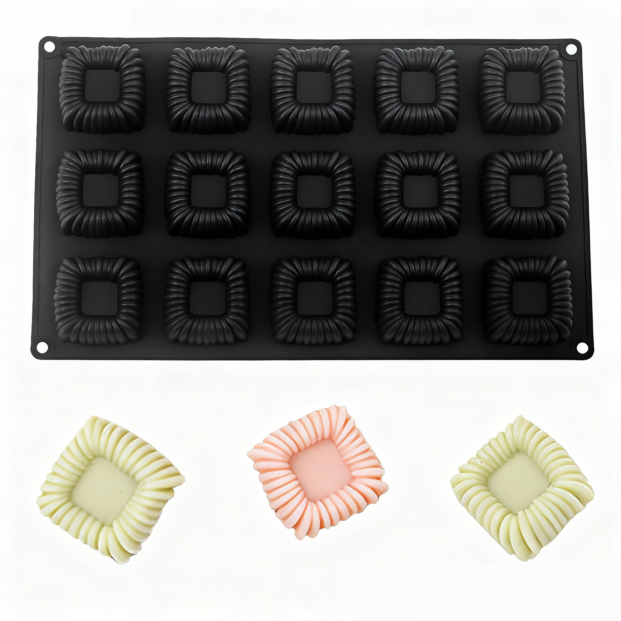 Baking Kitchen Design - 15-Cell Square Coil Texture Design Food