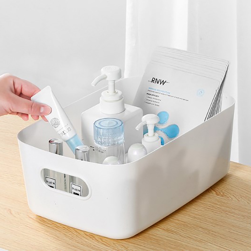 Kitchen Baking Tray Organizer - Plastic Storage Bin with Handles Multi