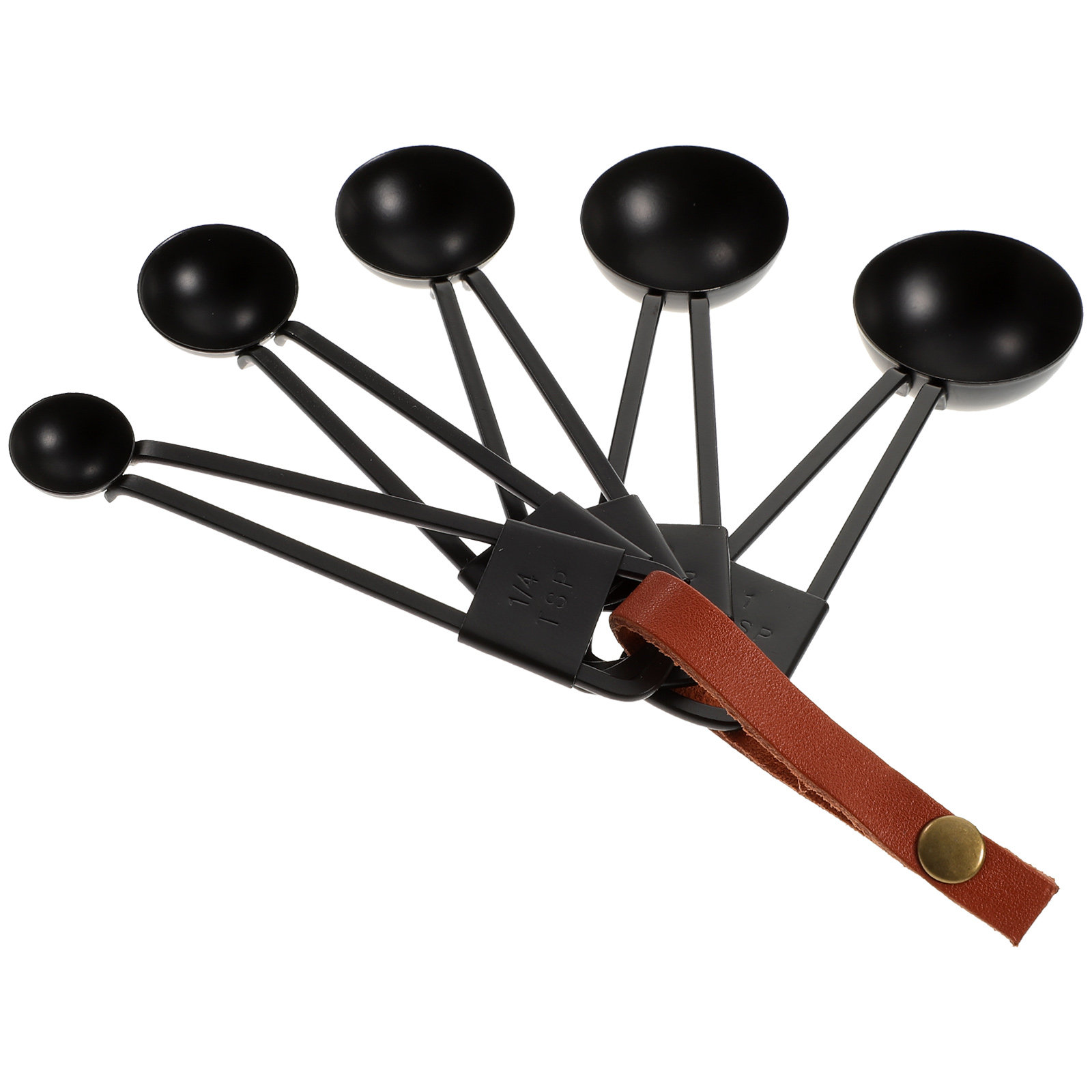 Baking (Kitchen Ingredient) - 5Pcs Kitchen Measuring Spoon Set Black