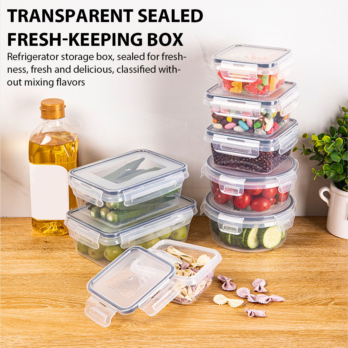 Kitchen Baking Tray Organizer - 24Pcs/set Food Storage Box Set Kitchen