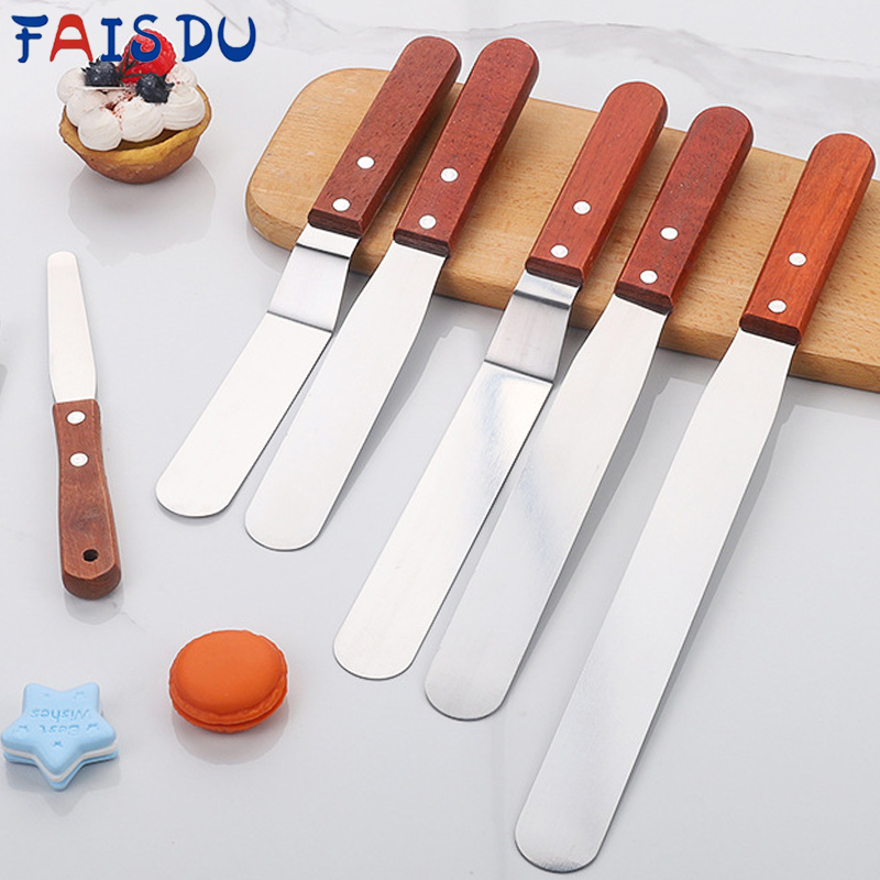 Offset Spatula Set - 4/6/8/10 Inch Icing Spatula, Stainless Steel