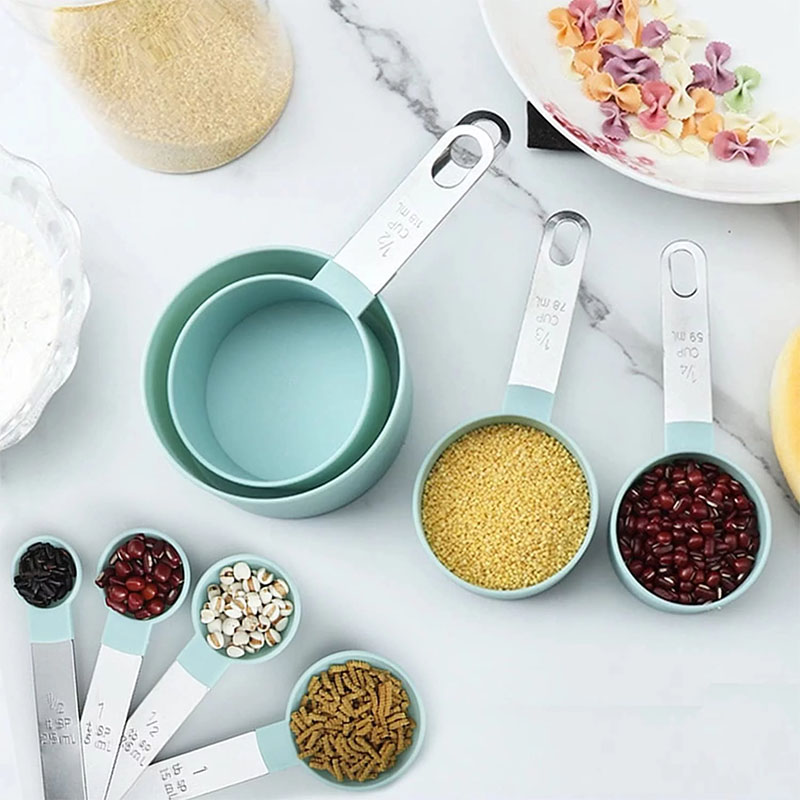 Baking (Kitchen Ingredient) - 8PCS Stainless Steel Measuring Cup and