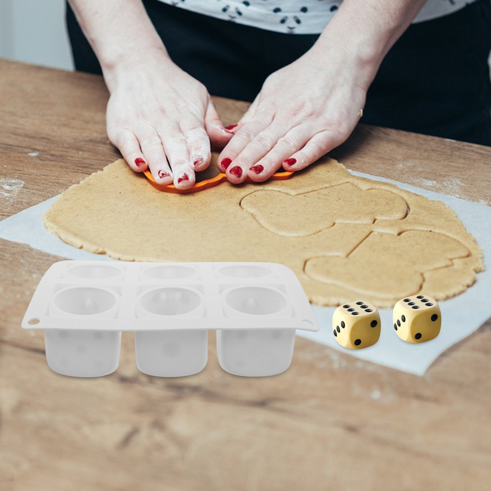 Silicone Cake Mold - 6 Cavity Shaped Silicone Mold for