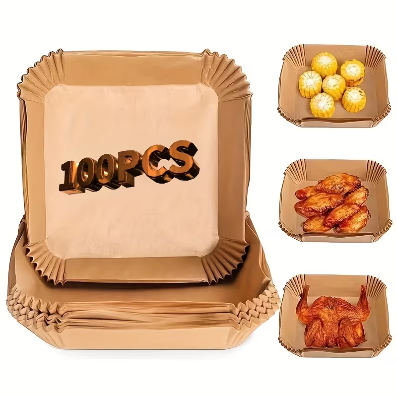 Kitchen Paper For Baking - 50Pcs Air Fryer Disposable Paper Non-Stick