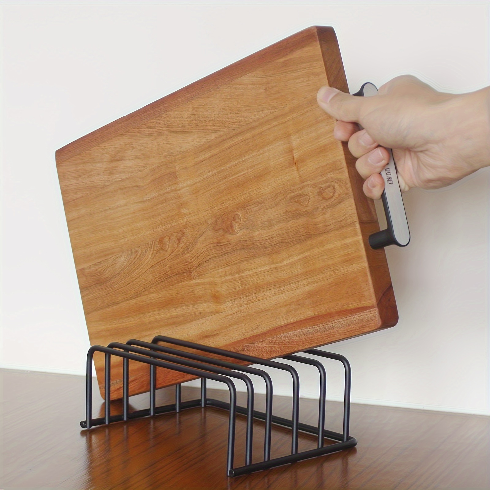 Kitchen Cabinet Baking Organizer - Vegetable Cutting Board Storage Rack, Cutting