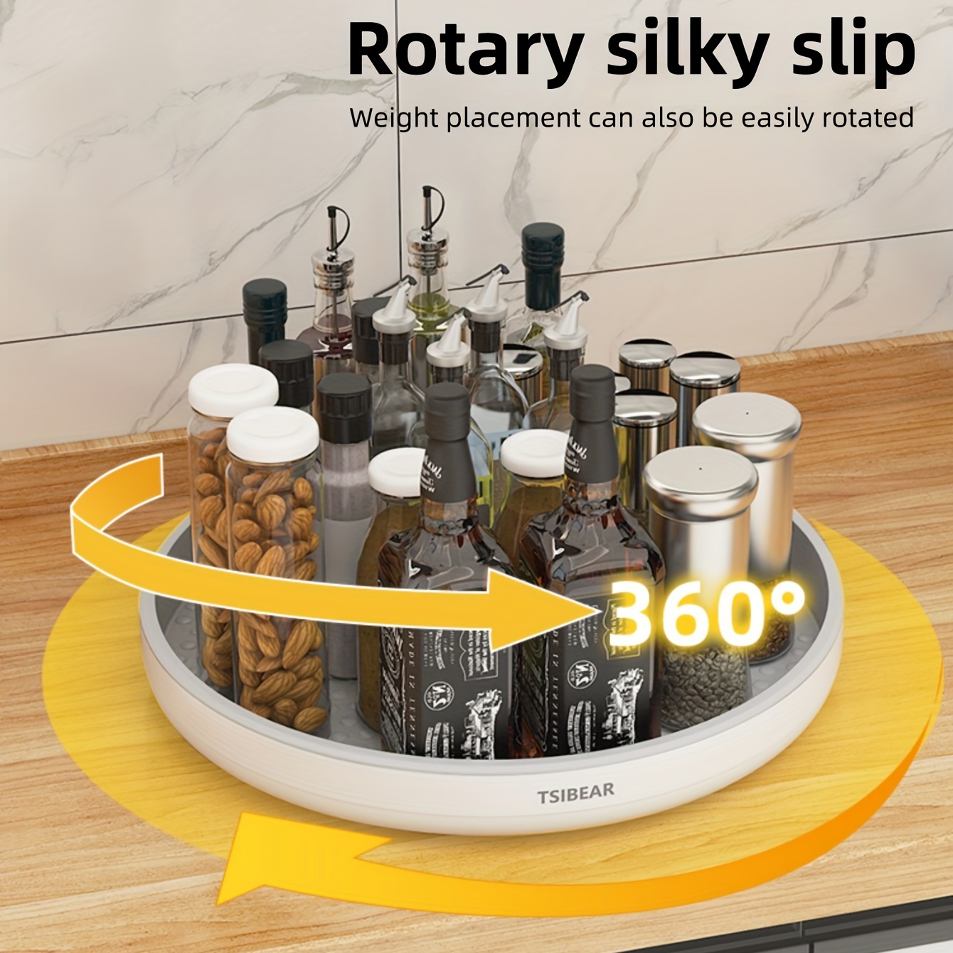 Kitchen Baking Tray Organizer - Kitchen turntable multifunctional countertop spice bottle