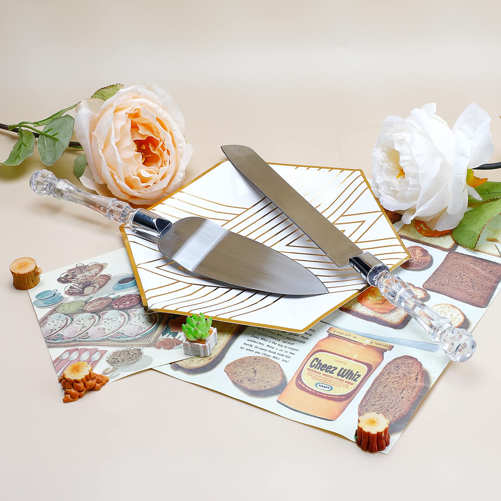 Cake Knife and Server Set Crys - Offset Spatula Set reseña y precio