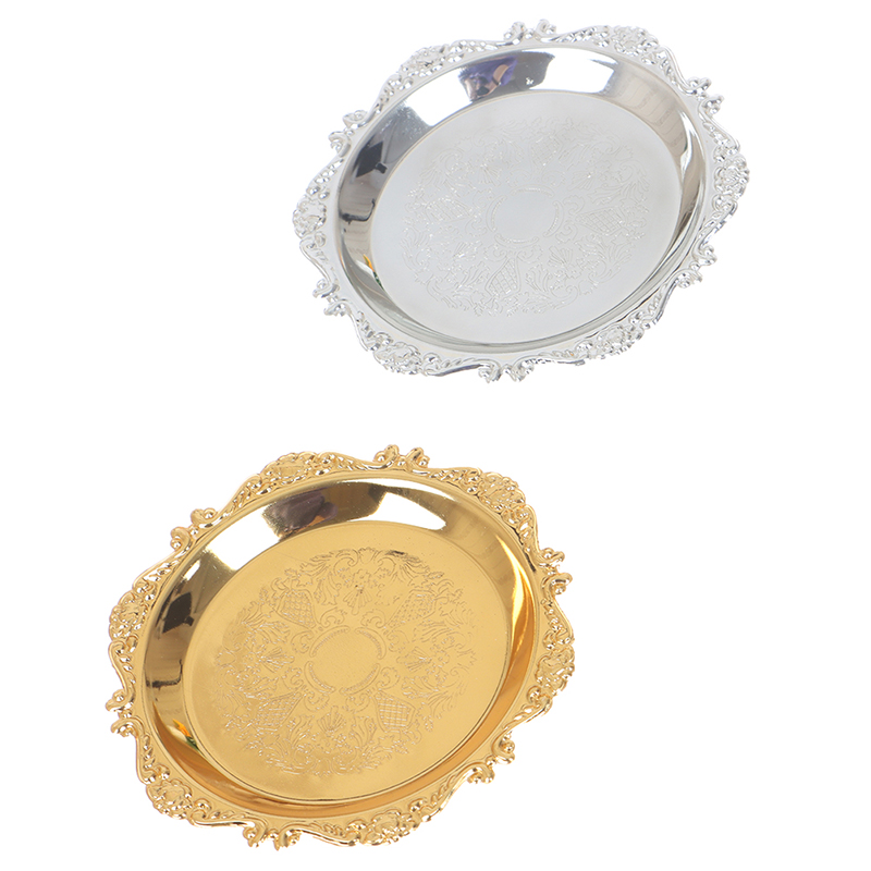 Silver Golden Iron Tray Glossy - Cake Board Round reseña y precio