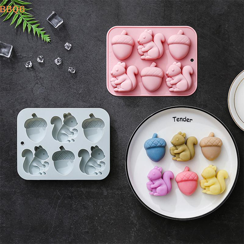 *6-hole Squirrel Oak Cake Sili - Silicone Cake Mold reseña y precio