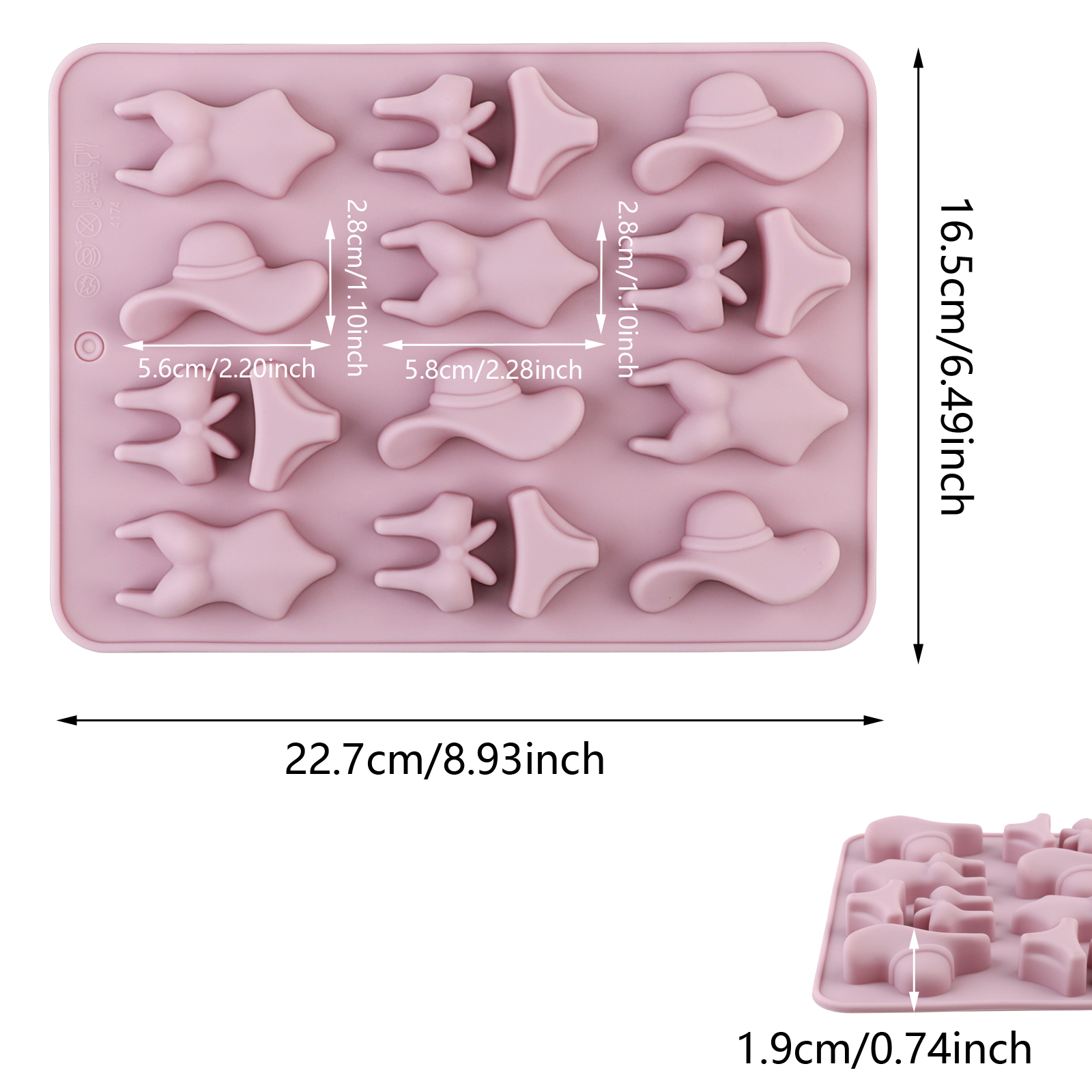 A Summer-Themed Beach Bikini M - Silicone Cake Mold reseña y precio
