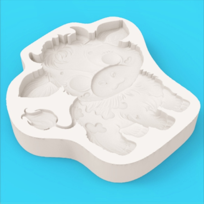 Cute Cow-Shaped Mold Cartoon C - Silicone Cake Mold reseña y precio