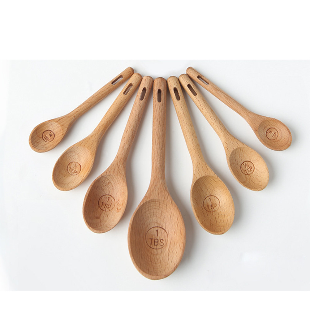 4Pcs Wooden Measuring Spoons S - Baking (Kitchen Ingredient) reseña y precio