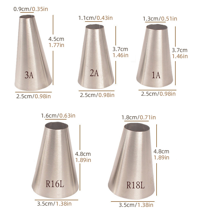 5pcs/set Large Size Round Pipi - Kitchen And Baking Equipment reseña y precio