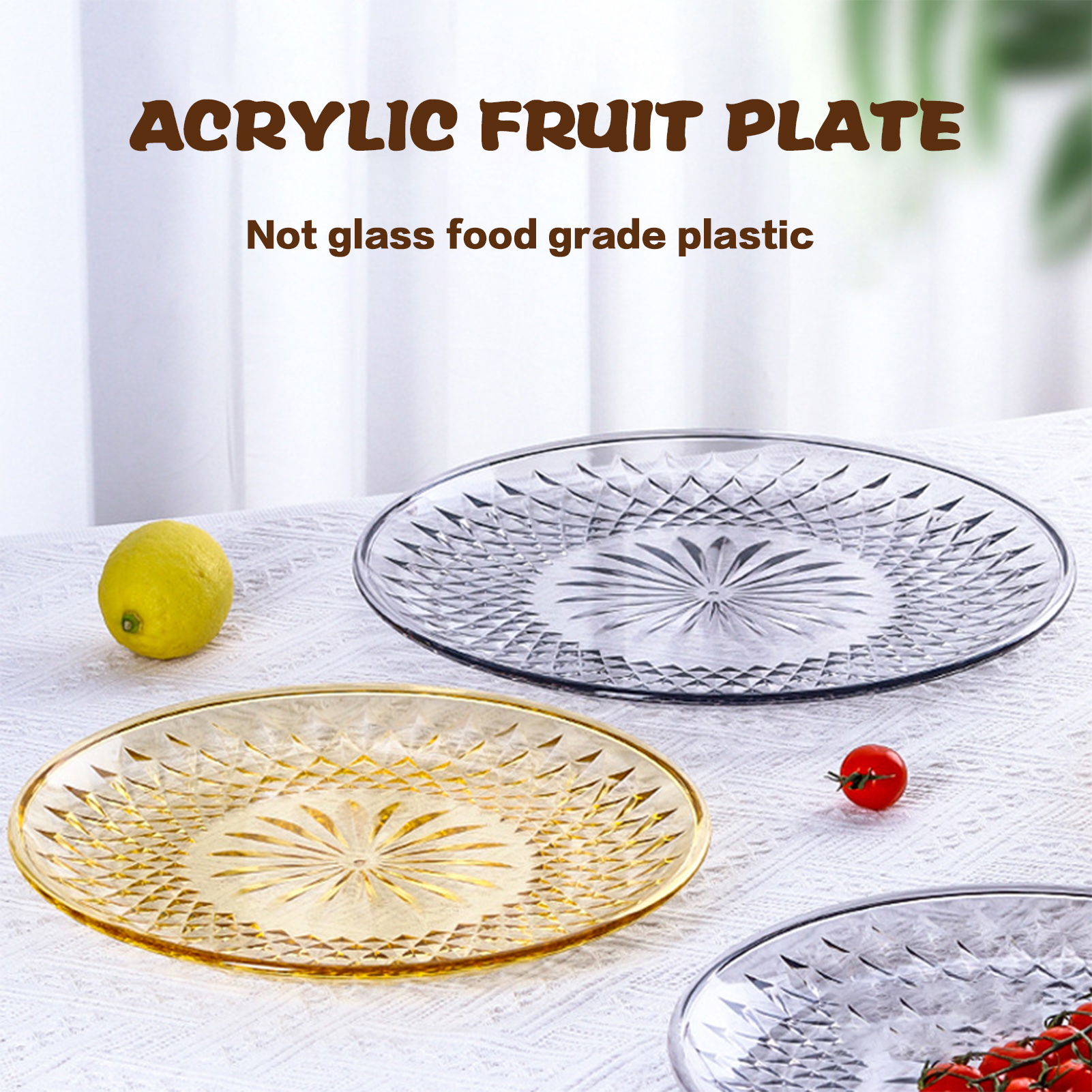 15/20/25cm Acrylic Fruit Plate - Cake Board Round reseña y precio