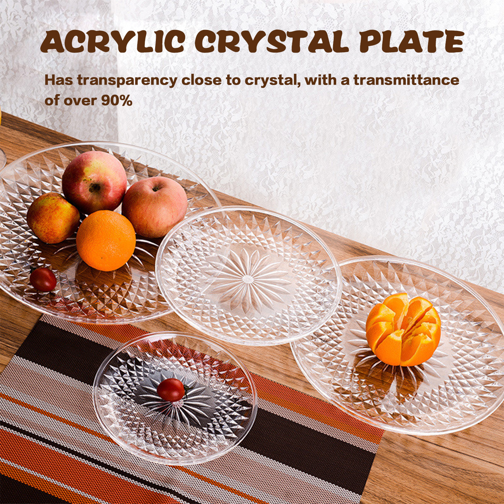 15/20/25cm Acrylic Fruit Plate - Cake Board Round reseña y precio