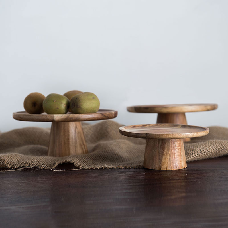 KEMORELA High Stand Wooden Cak - Cake Board Round reseña y precio