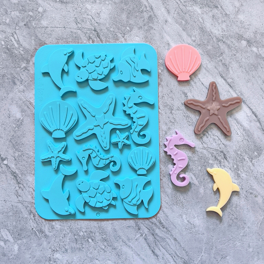 1pc Marine creature shaped cho - Silicone Cake Mold reseña y precio