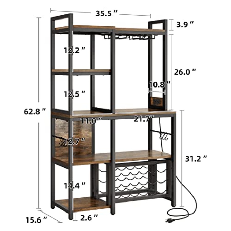 Large Bakers Rack with Power O - Kitchen Baker reseña y precio