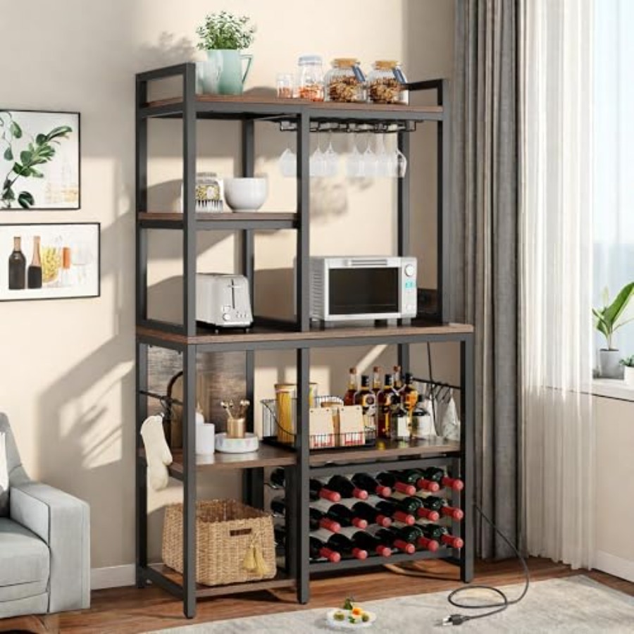 Large Bakers Rack with Power O - Kitchen Baker reseña y precio