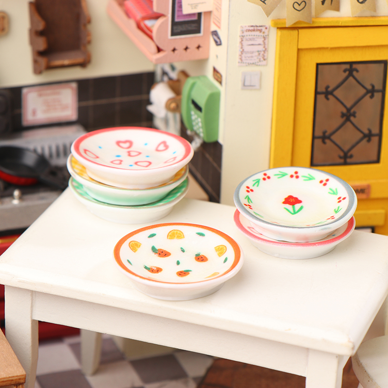 5Pcs 1/12 Dollhouse Mini Plate - Miniature Baking Kitchen reseña y precio