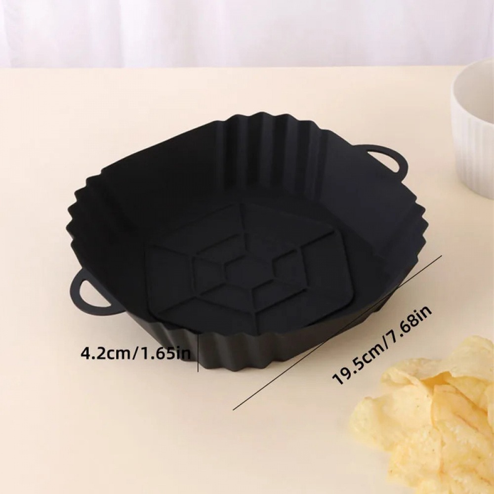 1Pc Silicone Air Fryer Pot Tra - Kitchen Baking Pan reseña y precio