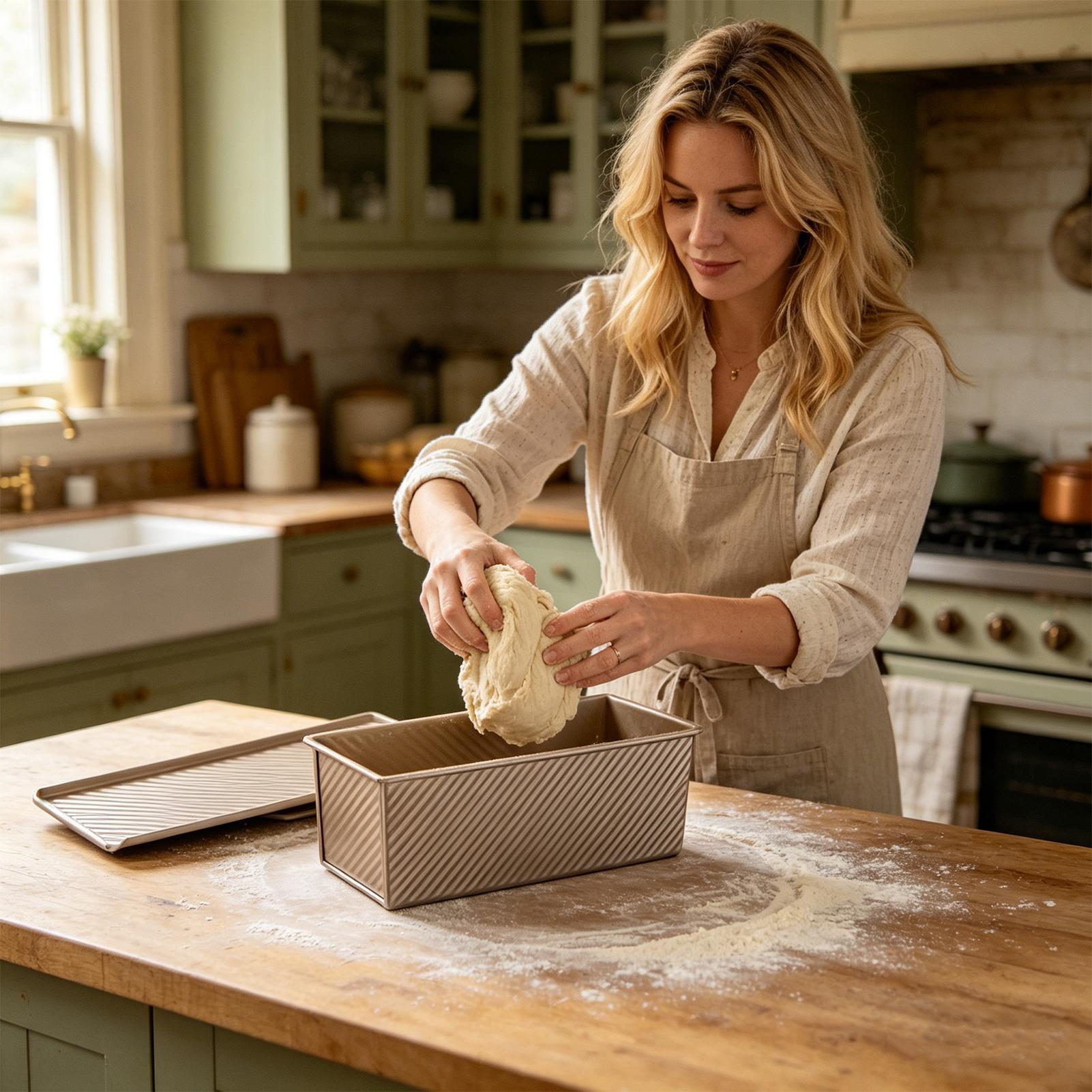 Bread Baking Pan Corrugated Ca - Kitchen Baking Pan reseña y precio