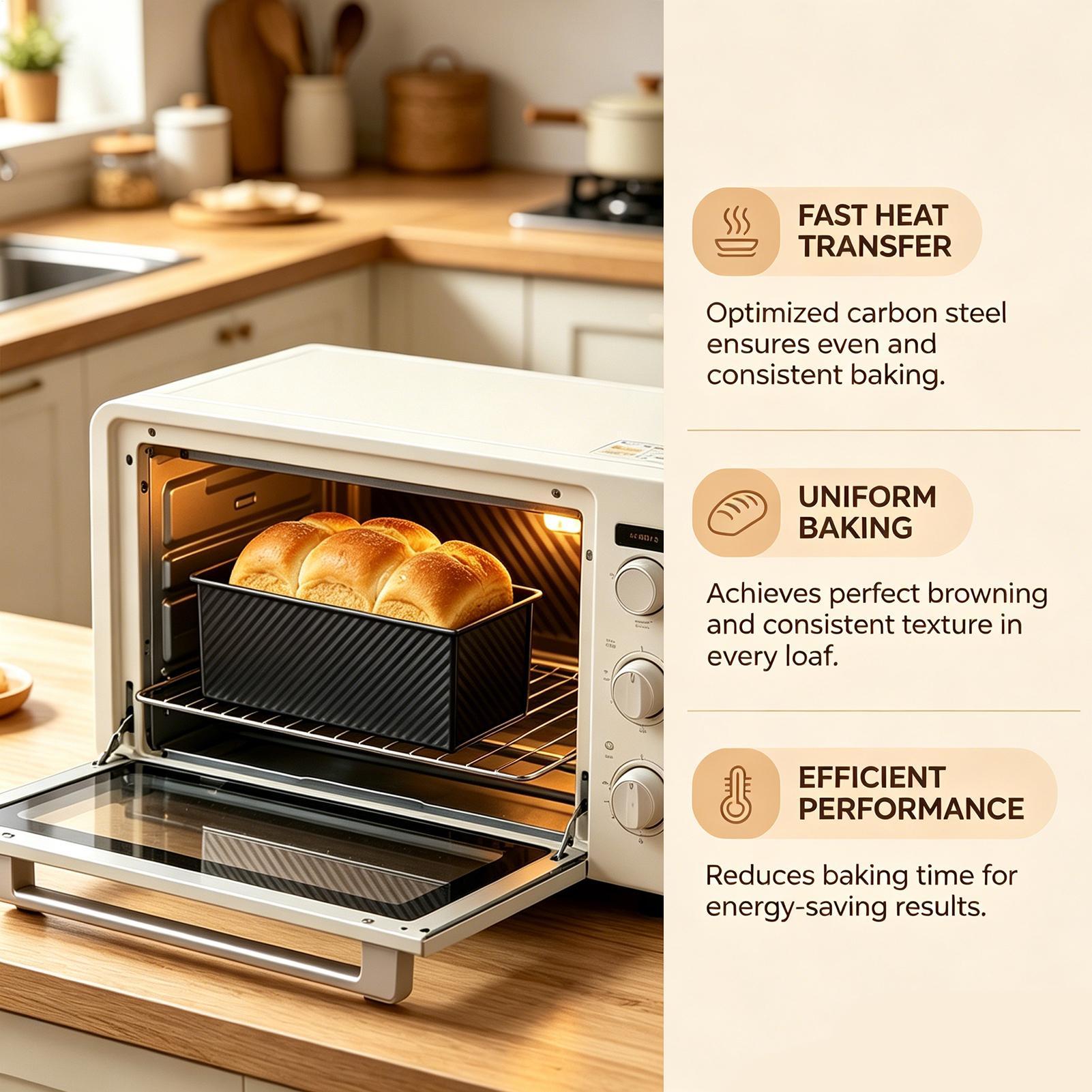 Bread Baking Pan Corrugated Ca - Kitchen Baking Pan reseña y precio