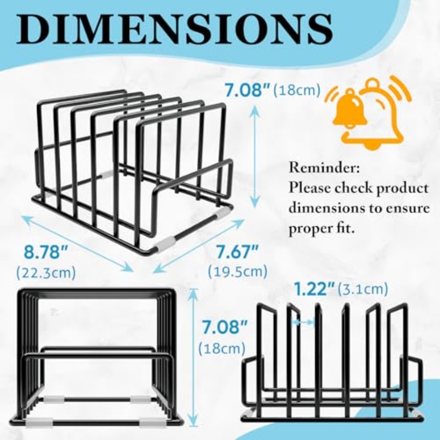 Cutting Board Organizer Rack w - Kitchen Cabinet Baking Organizer reseña y precio
