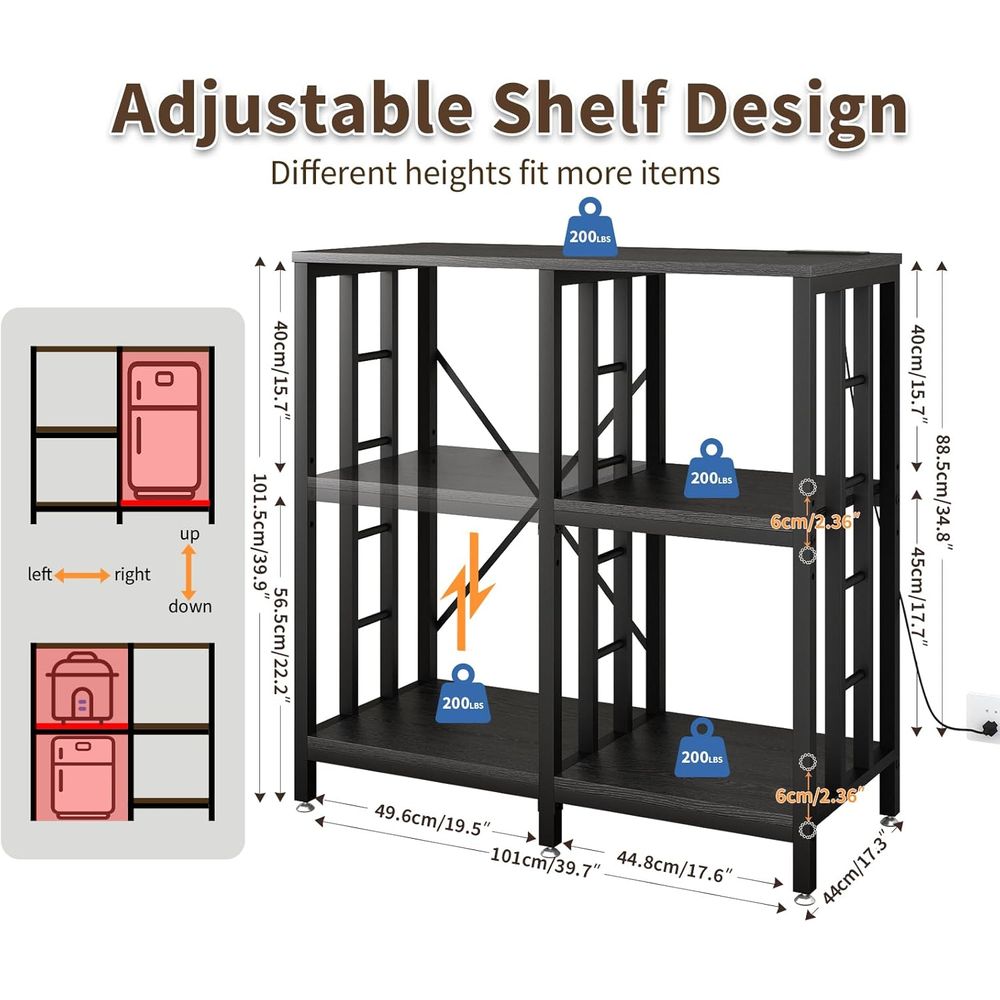 Adjustable Kitchen Bakers Rack - Kitchen Baker reseña y precio