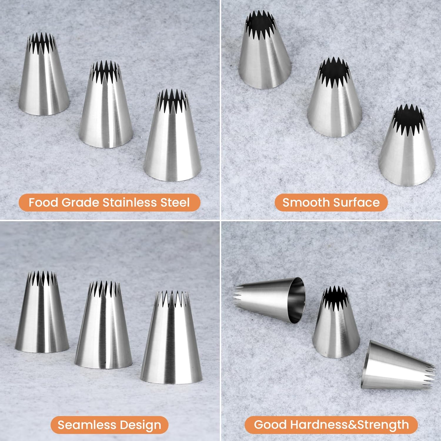 3Pcs Piping Bags and Tips Set, - Kitchen And Baking Equipment reseña y precio