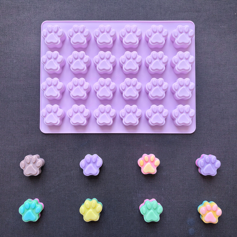 1pc 24 hole cat paw shaped cho - Silicone Cake Mold reseña y precio