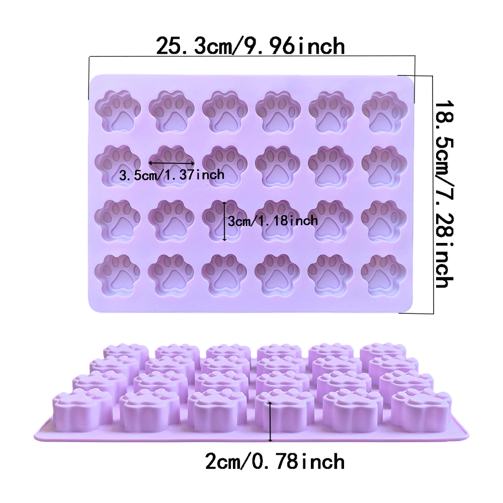 1pc 24 hole cat paw shaped cho - Silicone Cake Mold reseña y precio