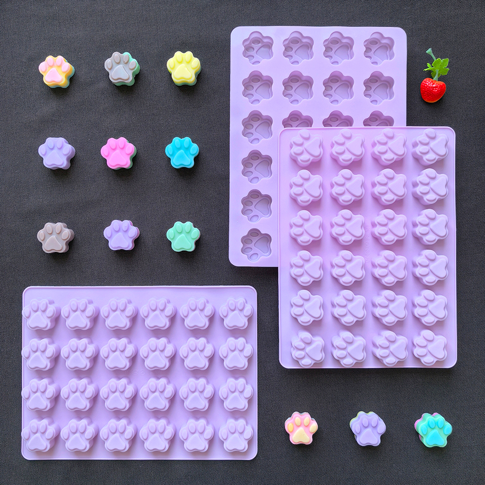 1pc 24 hole cat paw shaped cho - Silicone Cake Mold reseña y precio