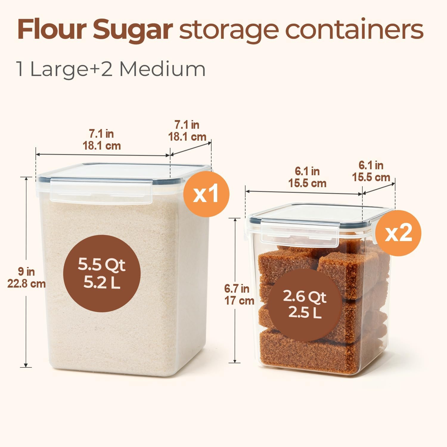 Airtight Food Storage Containe - Kitchen Baking Canisters reseña y precio
