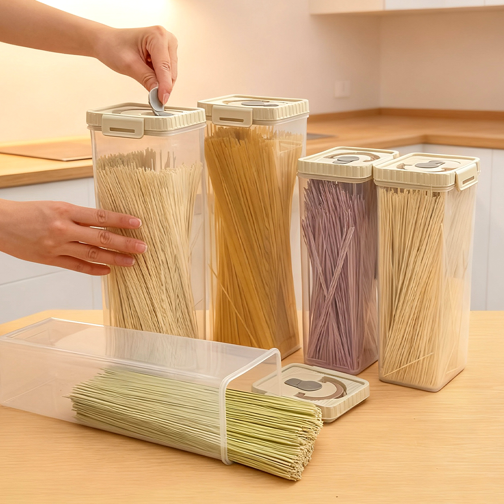 Noodles Sealed Storage Box Wit - Kitchen Baking Tray Organizer reseña y precio