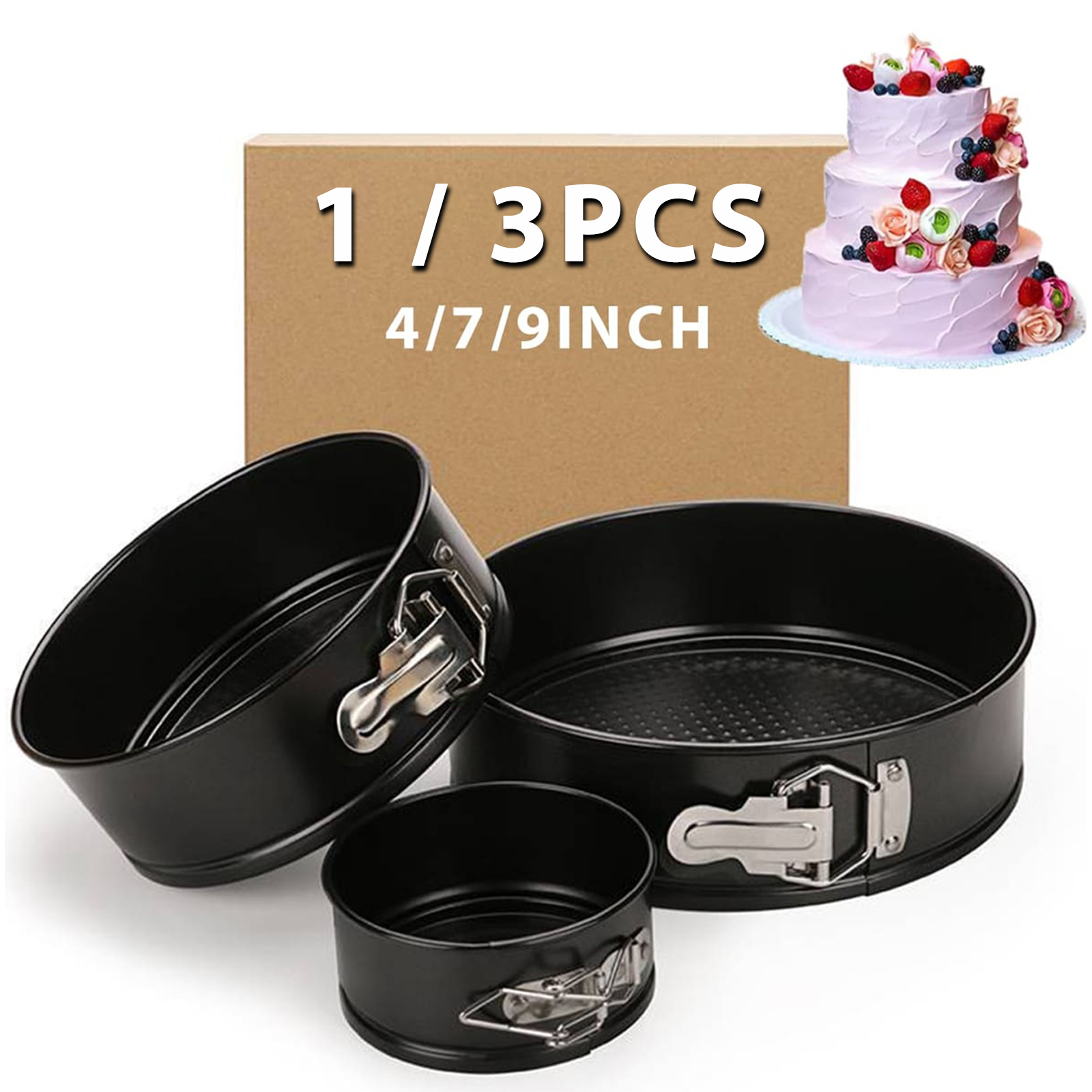 1PC, 3PCS Cake Pan Set, Round  - Kitchen Baking Pan reseña y precio