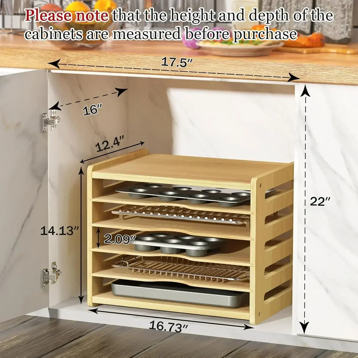 XMSJ-Sale6 Tier Wooden Cabinet - Kitchen Cabinet Baking Organizer reseña y precio