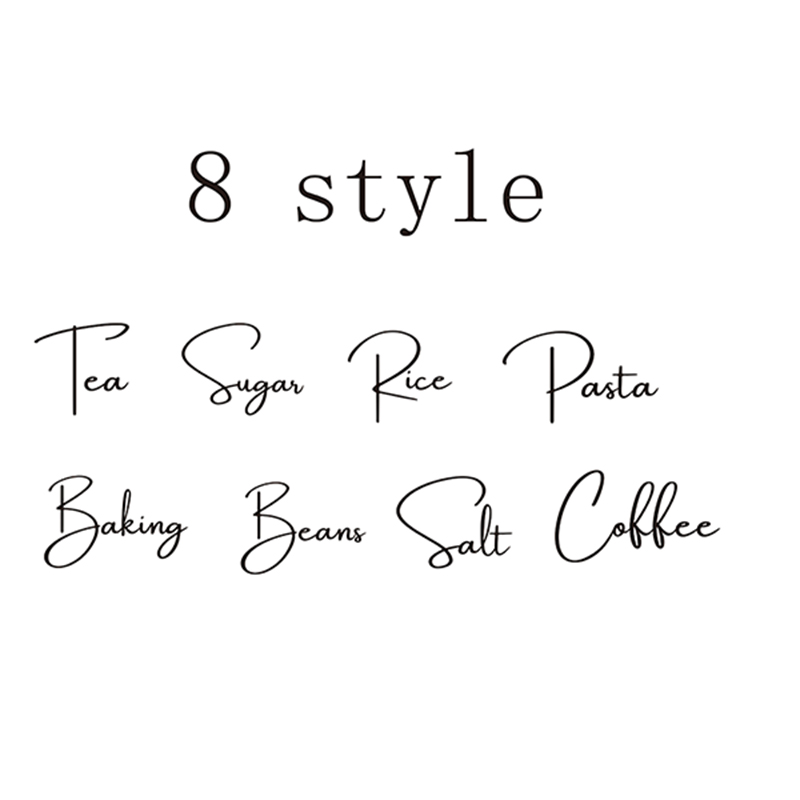 Decal Only 8Pcs Kitchen Organi - Kitchen Baking Canisters reseña y precio