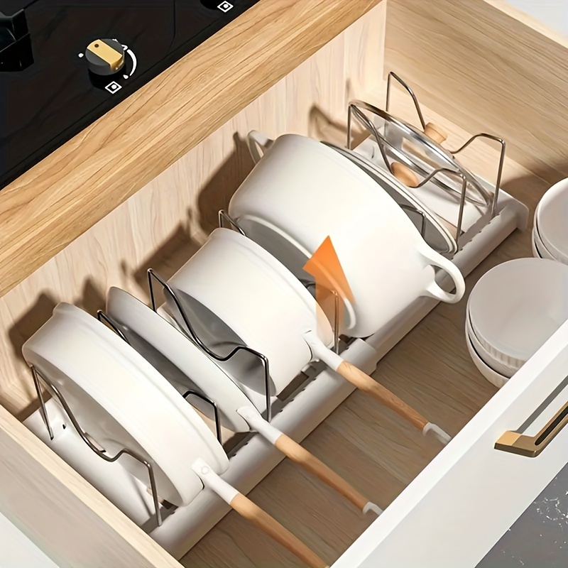 Cookware Organizer Rack, Expan - Kitchen Cabinet Baking Organizer reseña y precio