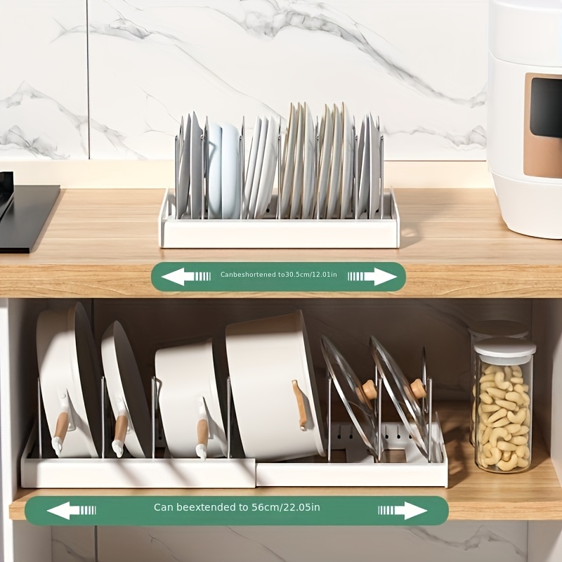 Cookware Organizer Rack, Expan - Kitchen Cabinet Baking Organizer reseña y precio