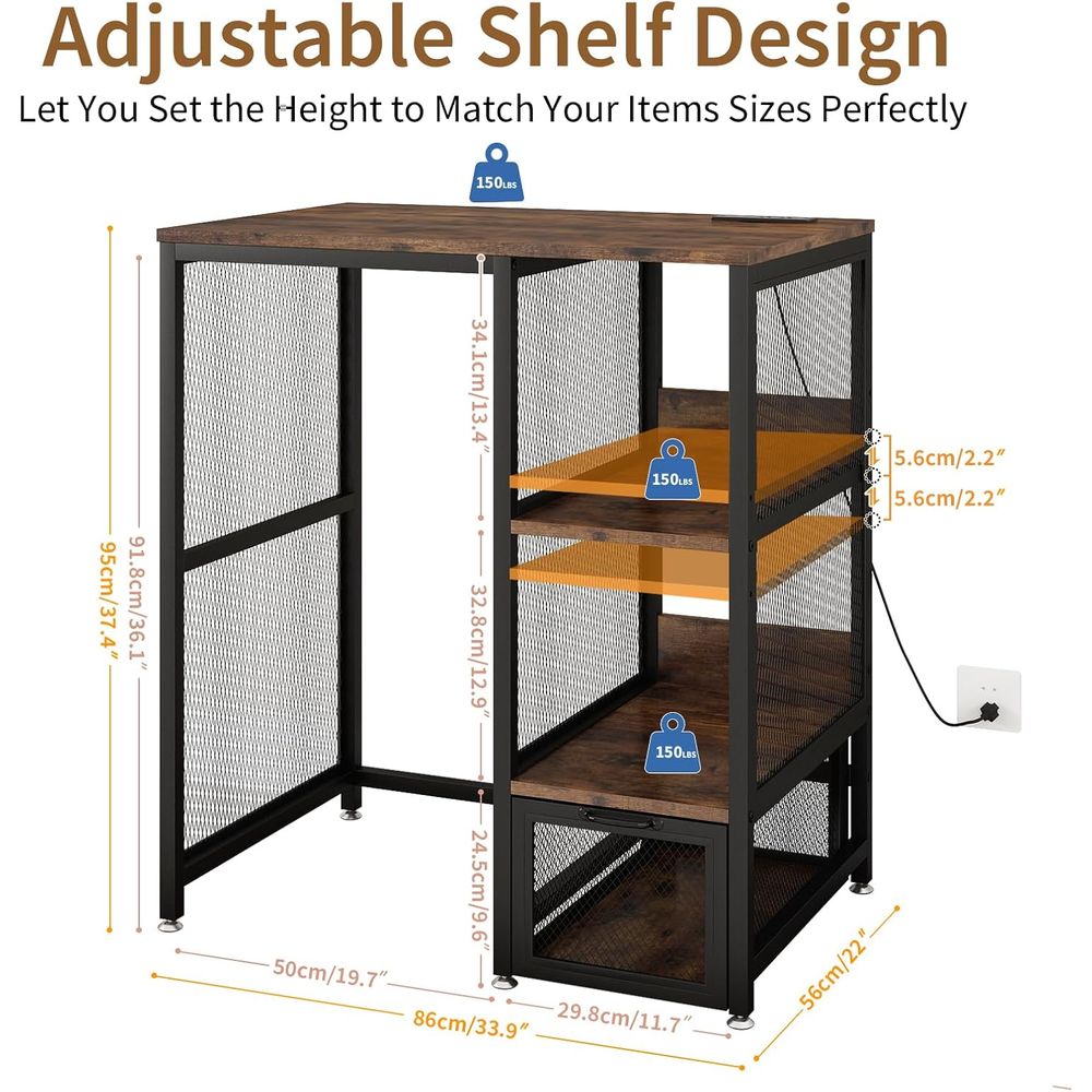 Kitchen Bakers Rack with Power - Kitchen Baker reseña y precio