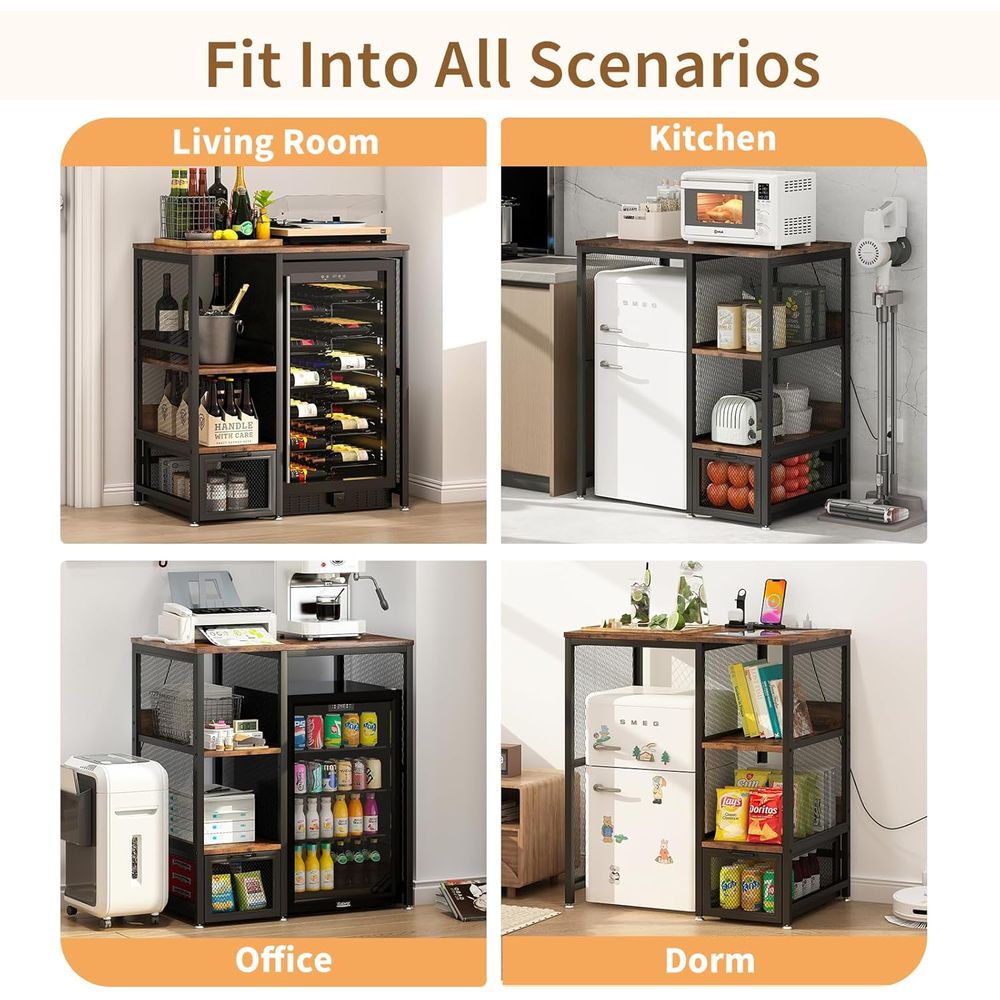 Kitchen Bakers Rack with Power - Kitchen Baker reseña y precio