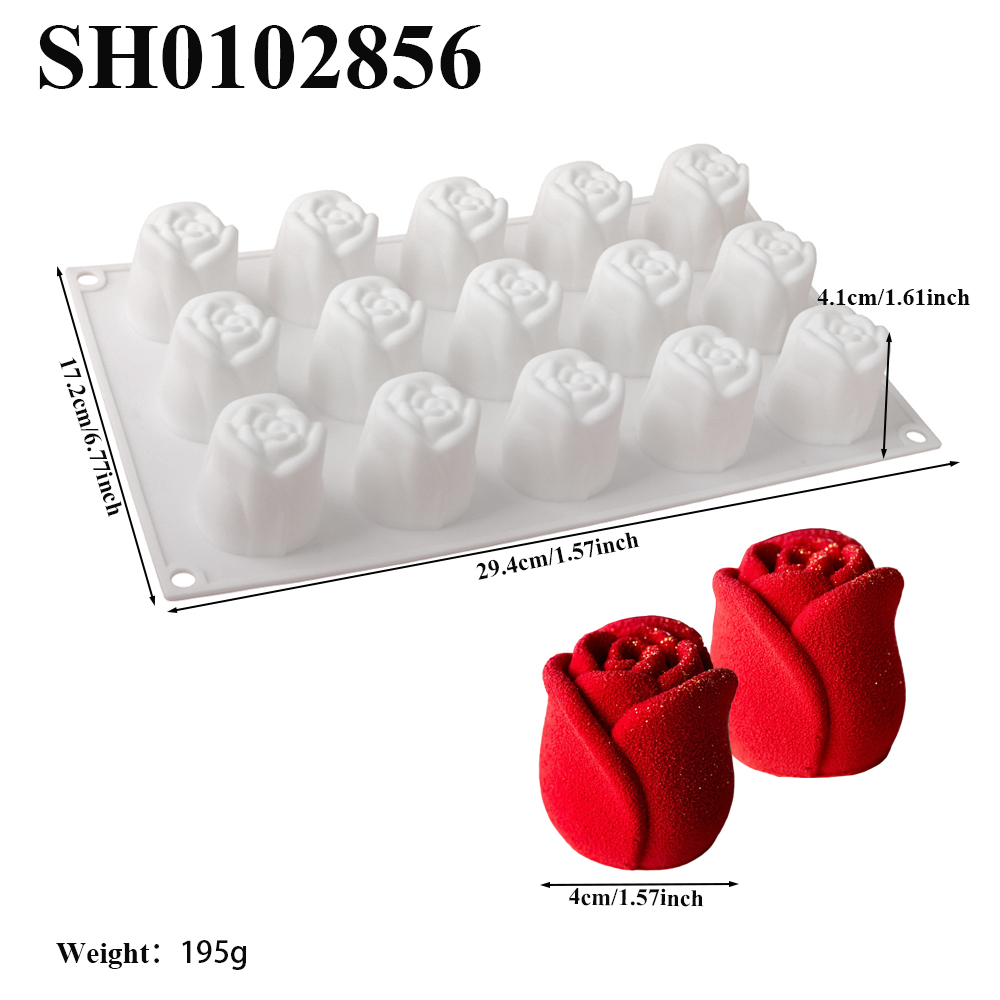 Valentine's Day 15-Cell Rose B - Baking Kitchen Design reseña y precio