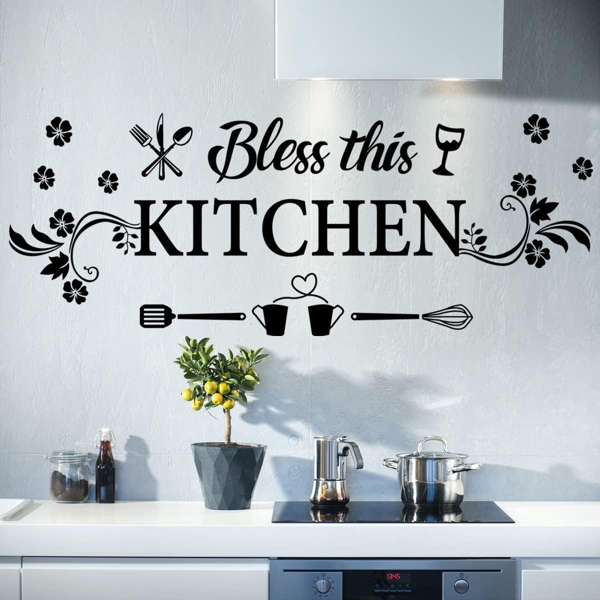 Bless This Kitchen Wall Decal  - Kitchen Paper For Baking reseña y precio