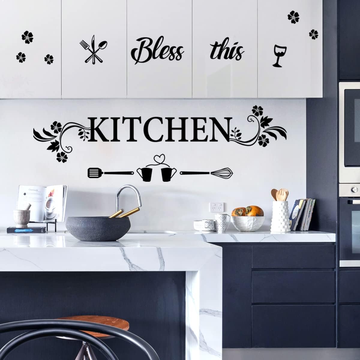 Bless This Kitchen Wall Decal  - Kitchen Paper For Baking reseña y precio