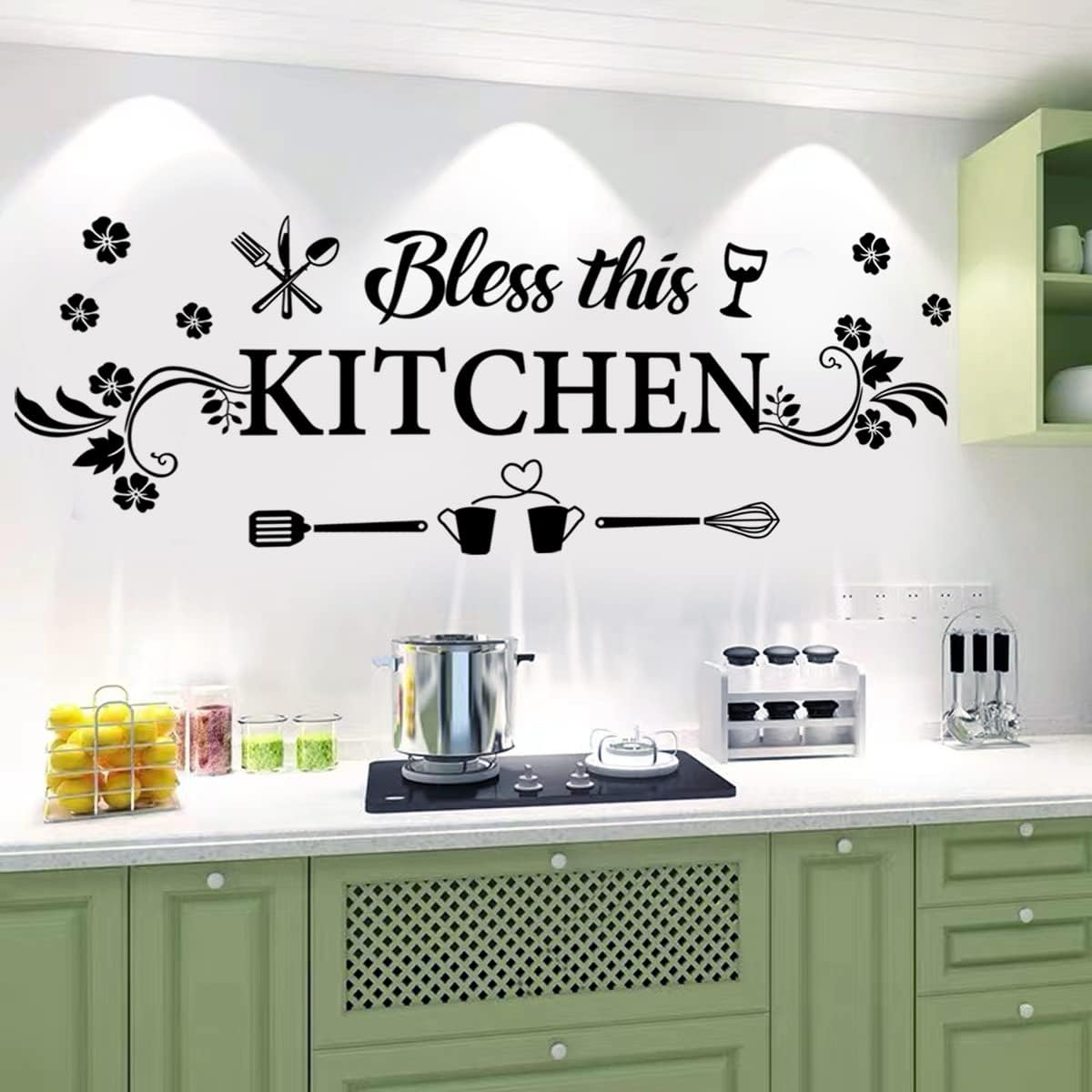 Bless This Kitchen Wall Decal  - Kitchen Paper For Baking reseña y precio