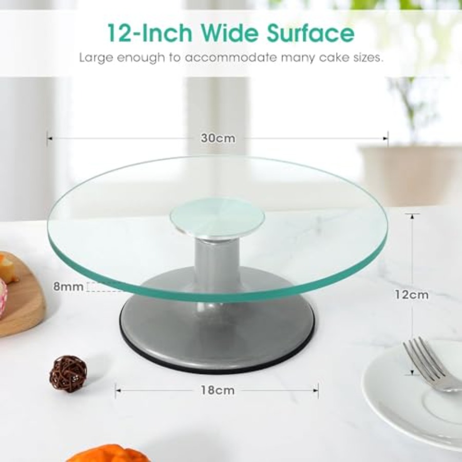 Cake Turntable 12 Inch Cake St - Offset Spatula Set reseña y precio